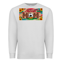 Dove Grey soccer mom with ball and sunflower and serape licanse plate Premium Sweatshirt - Artiststas