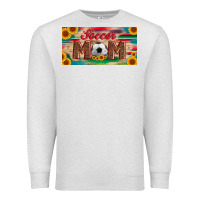Oatmeal Heather soccer mom with ball and sunflower and serape licanse plate Premium Sweatshirt - Artiststas