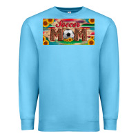 Ocean Blue soccer mom with ball and sunflower and serape licanse plate Premium Sweatshirt - Artiststas