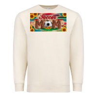 Sandshell soccer mom with ball and sunflower and serape licanse plate Premium Sweatshirt - Artiststas