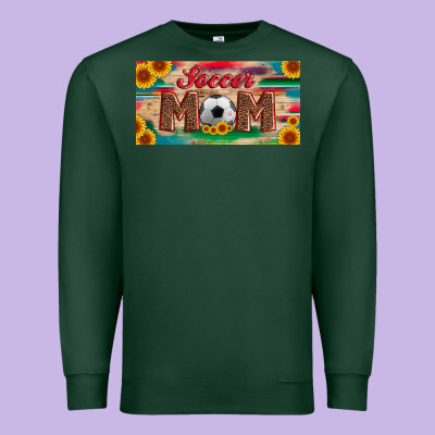 Soccer Mom With Ball And Sunflower And Serape Licanse Plate Premium Sweatshirt Designed By Artiststas