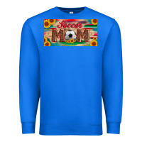 True Royal soccer mom with ball and sunflower and serape licanse plate Premium Sweatshirt - Artiststas