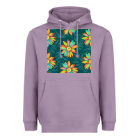 Lavender colorful tropical flowers seamless pattern Heavyweight Hoodie - BundleAndBundleShop