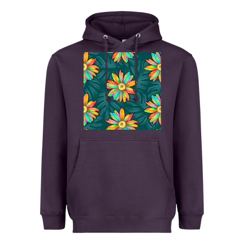 Colorful Tropical Flowers Seamless Pattern Heavyweight Hoodie by BundleAndBundleShop | Teevron