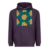 Plum colorful tropical flowers seamless pattern Heavyweight Hoodie - BundleAndBundleShop