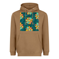 Toasted Coconut colorful tropical flowers seamless pattern Heavyweight Hoodie - BundleAndBundleShop
