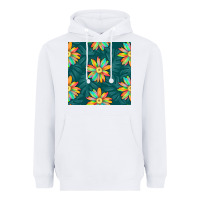 White colorful tropical flowers seamless pattern Heavyweight Hoodie - BundleAndBundleShop