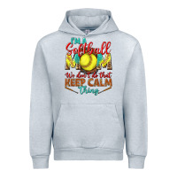 Heather Grey I'm a Softball mom we don't do that keep calm Urban Hoodie - BundleAndBundleShop