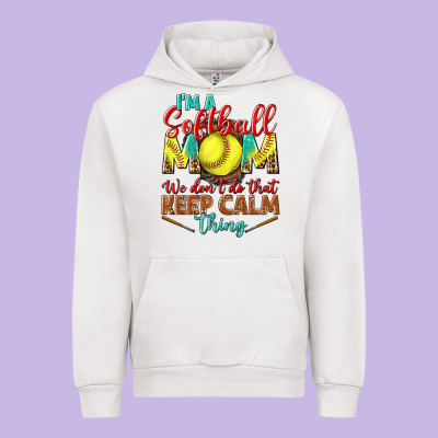 I'm A Softball Mom We Don't Do That Keep Calm Urban Hoodie Designed By Bundleandbundleshop