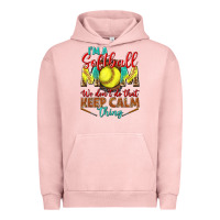Pigment Salmon I'm a Softball mom we don't do that keep calm Urban Hoodie - BundleAndBundleShop