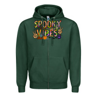 Sports Green spooky vibes Zipper Hoodie - RacoonDesign