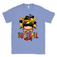 Colony Blue softball mom messy bun Classic Tee - Zillion Design Studio