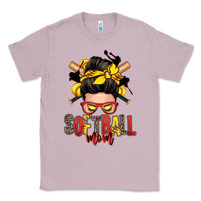 Softball Mom Messy Bun Classic Tee by Zillion Design Studio | Teevron
