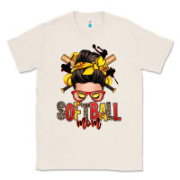 Natural softball mom messy bun Classic Tee - Zillion Design Studio