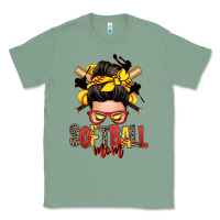 Sage softball mom messy bun Classic Tee - Zillion Design Studio