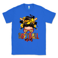 True Royal softball mom messy bun Classic Tee - Zillion Design Studio