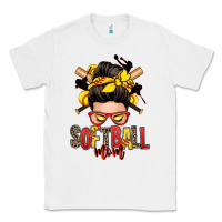 White softball mom messy bun Classic Tee - Zillion Design Studio