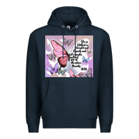 Navy bible verse Premium Hoodie - MaliasSmallBusiness