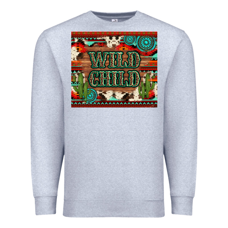 Wild Chıld Aztec Gemstone And Cactus Premium Sweatshirt by Artiststas | Teevron