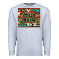 Heather Grey wild chıld aztec gemstone and cactus Premium Sweatshirt - Artiststas