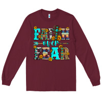 Burgundy faith over fear Long Sleeve Tee - Zillion Design Studio