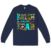 Navy faith over fear Long Sleeve Tee - Zillion Design Studio