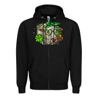 Black Charolais St. Patrick's Day Zipper Hoodie - OliviaCreatesArt