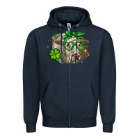 Navy Charolais St. Patrick's Day Zipper Hoodie - OliviaCreatesArt
