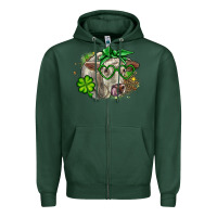 Sports Green Charolais St. Patrick's Day Zipper Hoodie - OliviaCreatesArt
