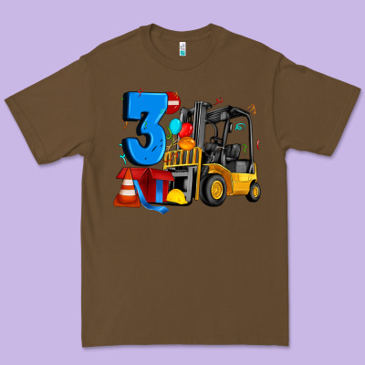 Forklift Birthday Three Premium Tee Designed By Artiststas