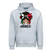 Heather Grey Mexican Mom Life Messy Bun Mama Urban Hoodie - BundleAndBundleShop
