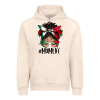 Sandshell Mexican Mom Life Messy Bun Mama Urban Hoodie - BundleAndBundleShop