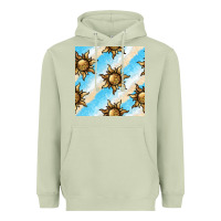 Matcha leopard sun seamless pattern Heavyweight Hoodie - BundleAndBundleShop