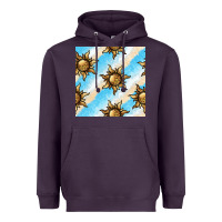 Plum leopard sun seamless pattern Heavyweight Hoodie - BundleAndBundleShop