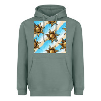 Sage leopard sun seamless pattern Heavyweight Hoodie - BundleAndBundleShop