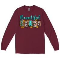 Burgundy beautiful crazy Long Sleeve Tee - Zillion Design Studio