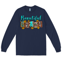 Navy beautiful crazy Long Sleeve Tee - Zillion Design Studio