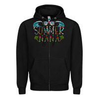 Black summer nana Zipper Hoodie - CowhideDigitalArt