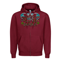 Burgundy summer nana Zipper Hoodie - CowhideDigitalArt
