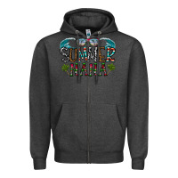 Charcoal Heather summer nana Zipper Hoodie - CowhideDigitalArt