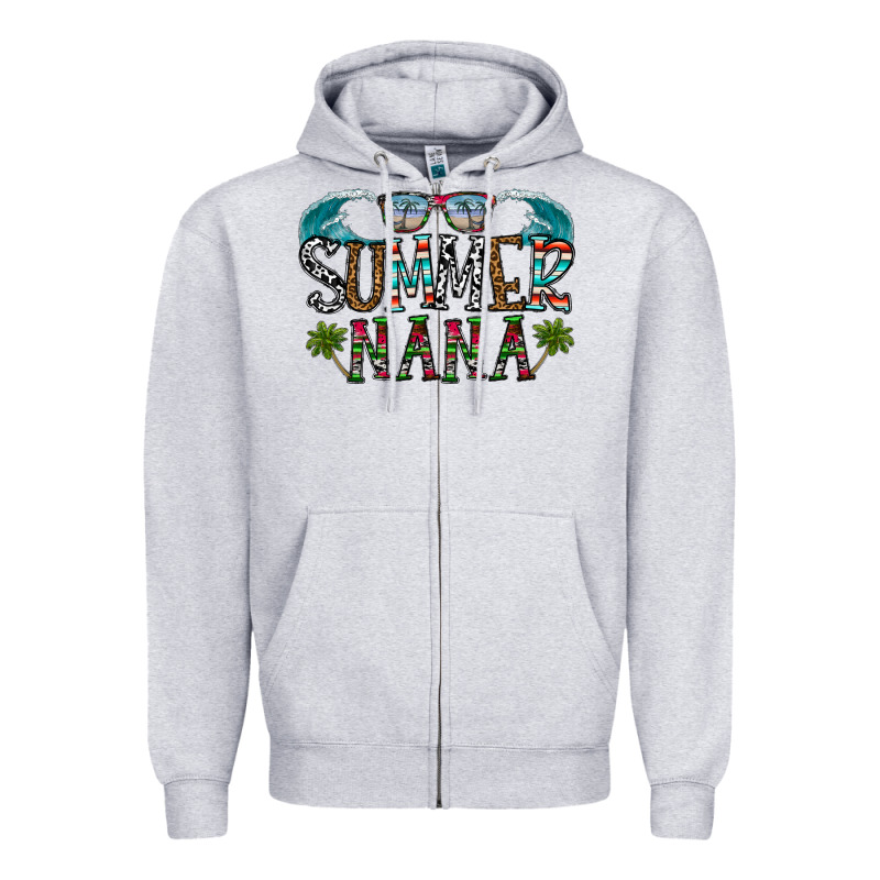 Summer Nana Zipper Hoodie by CowhideDigitalArt | Teevron