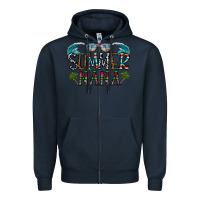 Navy summer nana Zipper Hoodie - CowhideDigitalArt