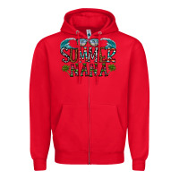 Red summer nana Zipper Hoodie - CowhideDigitalArt