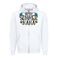 White summer nana Zipper Hoodie - CowhideDigitalArt