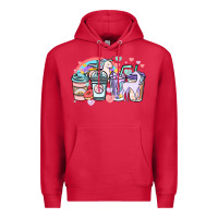Cardinal unicorn coffee cups Premium Hoodie - NancyCooperArtShop