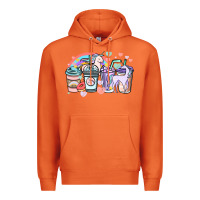 Carrot unicorn coffee cups Premium Hoodie - NancyCooperArtShop