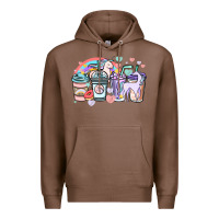 Chestnut unicorn coffee cups Premium Hoodie - NancyCooperArtShop