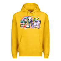 Lemon unicorn coffee cups Premium Hoodie - NancyCooperArtShop