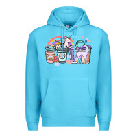 Ocean Blue unicorn coffee cups Premium Hoodie - NancyCooperArtShop