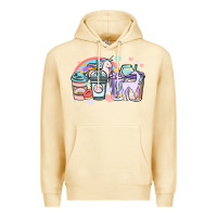 Pina Colada unicorn coffee cups Premium Hoodie - NancyCooperArtShop